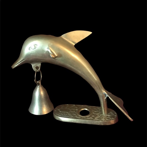 Brass Dolphin with a Bell - Picture 4 of 4